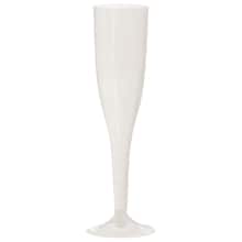 5.5oz Big Party Pack Pearlized White Champagne Flutes, 20ct.